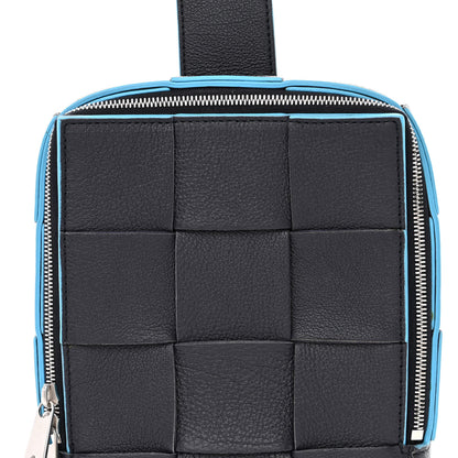 Bottega Veneta Grained Calfskin Intreccio Mini Cassette Sling Bag Deep Blue Pool 7 of 9
