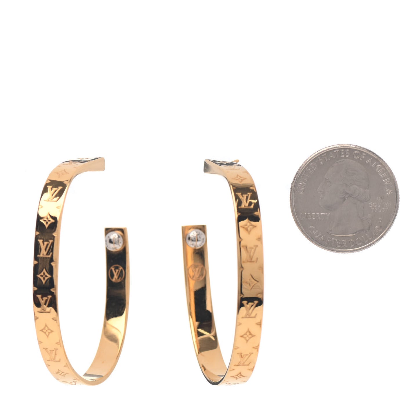 Nanogram Hoop Earrings Gold