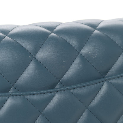 Chanel Lambskin Quilted Jumbo Double Flap Turquoise 6 of 10