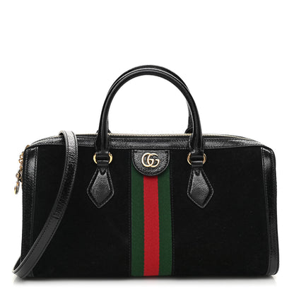 Gucci Suede Patent GG Web Medium Ophidia Boston Black 1 of 10