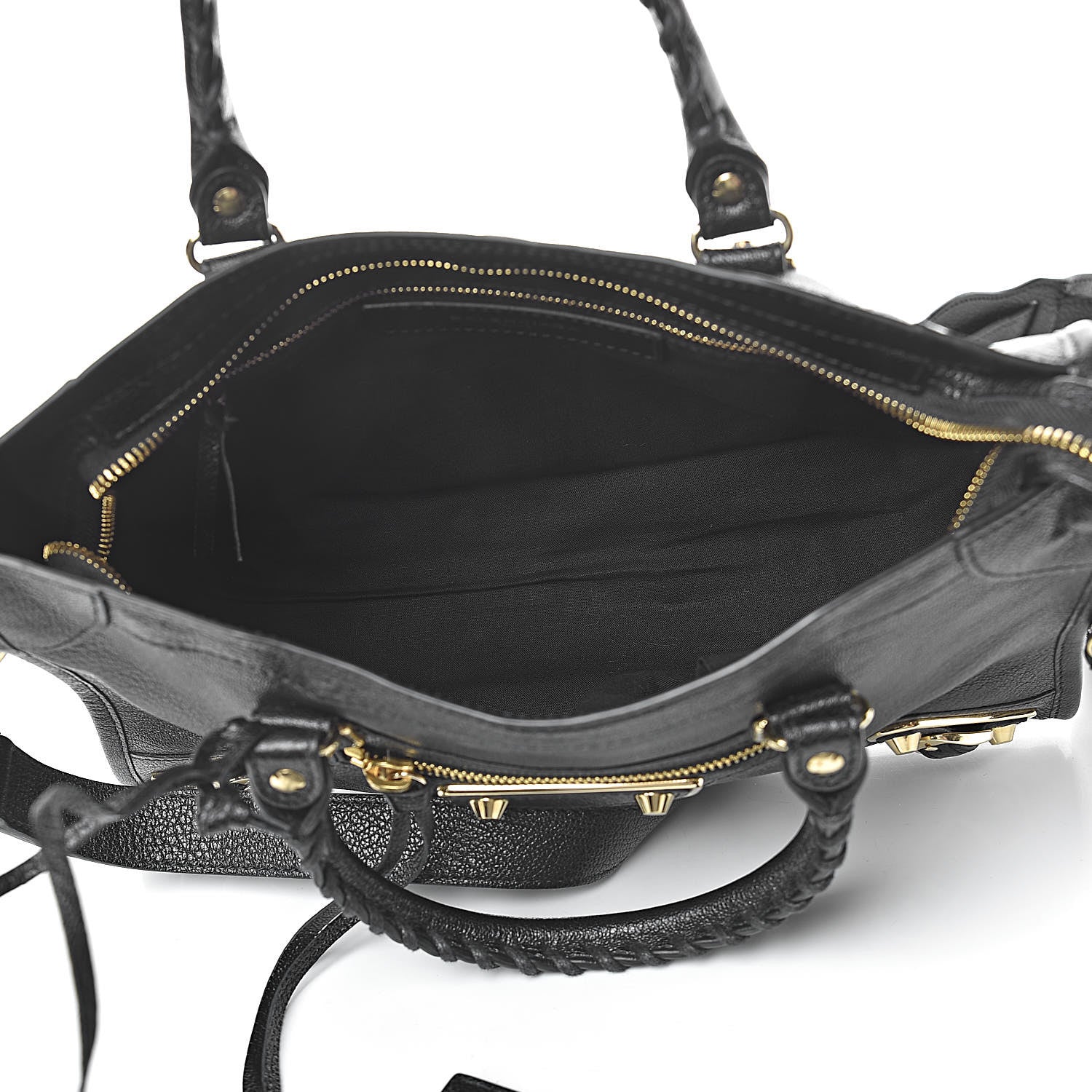 Balenciaga Chevre Gold Metallic Edge Hardware S City Black 5 of 10
