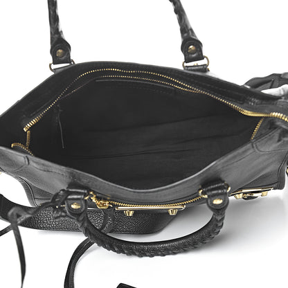 Balenciaga Chevre Gold Metallic Edge Hardware S City Black 5 of 10
