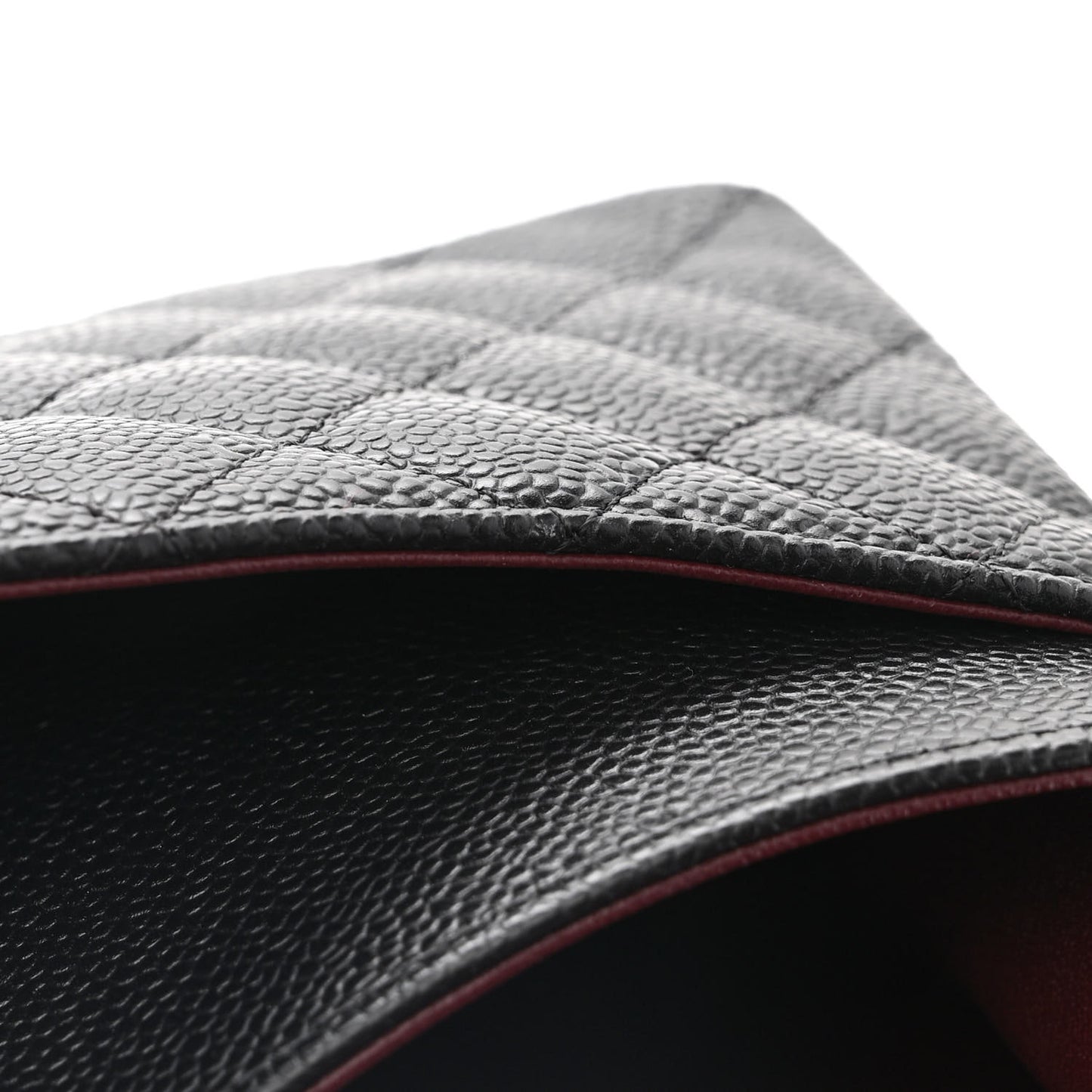 Caviar Quilted Small Double Flap Black