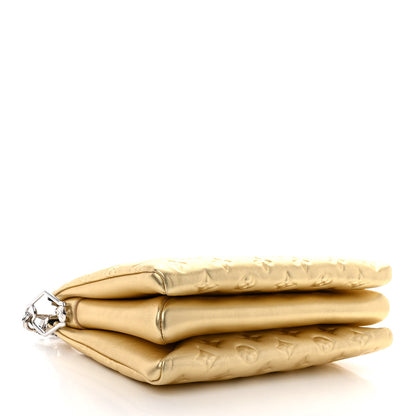 Louis Vuitton Lambskin Embossed Monogram Coussin PM Gold 4 of 11