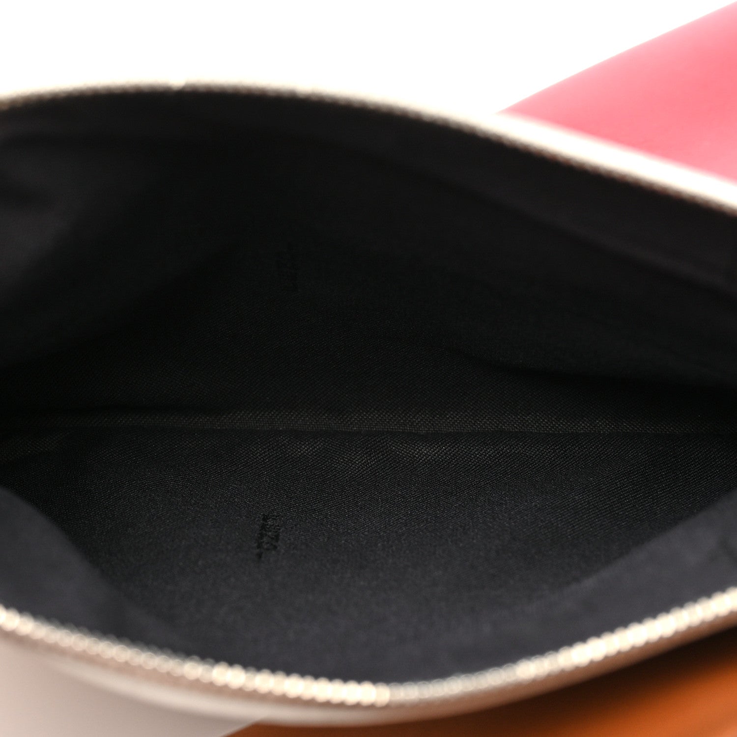Fendi Vitello Century Opaco F is Fendi Tri-Color Triplette Pouch Set Corteccia White Ice Fragola 6 of 9