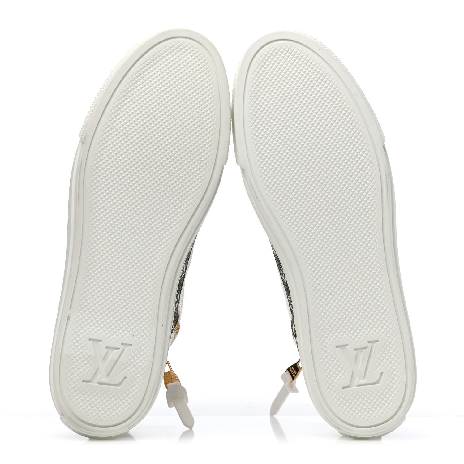 Louis Vuitton Monogram Giant Stellar Sneaker Boots 38.5 Kaki White Beige 4 of 4