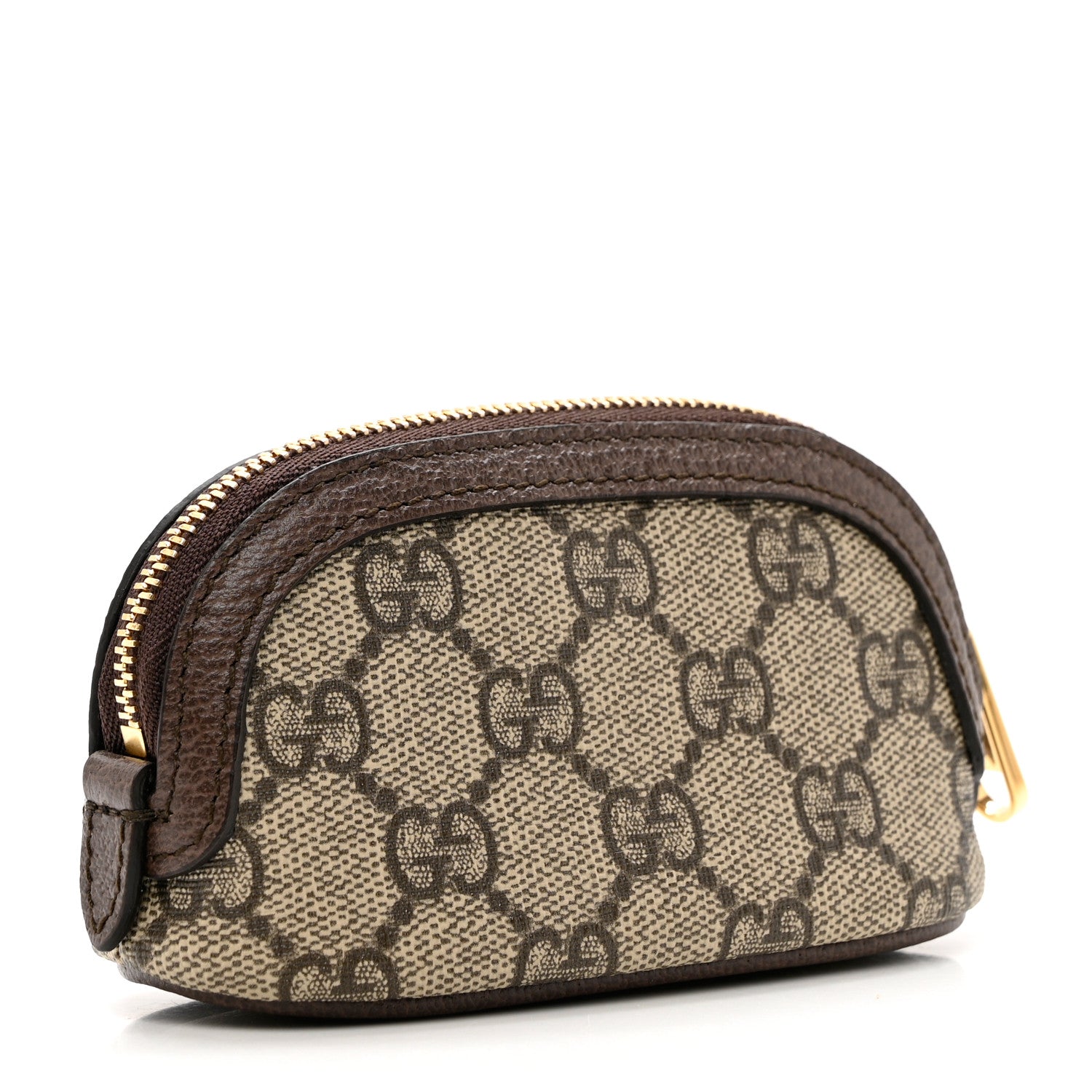 Gucci GG Supreme Monogram Web Ophidia Dome Key Pouch Beige New Acero 2 of 7