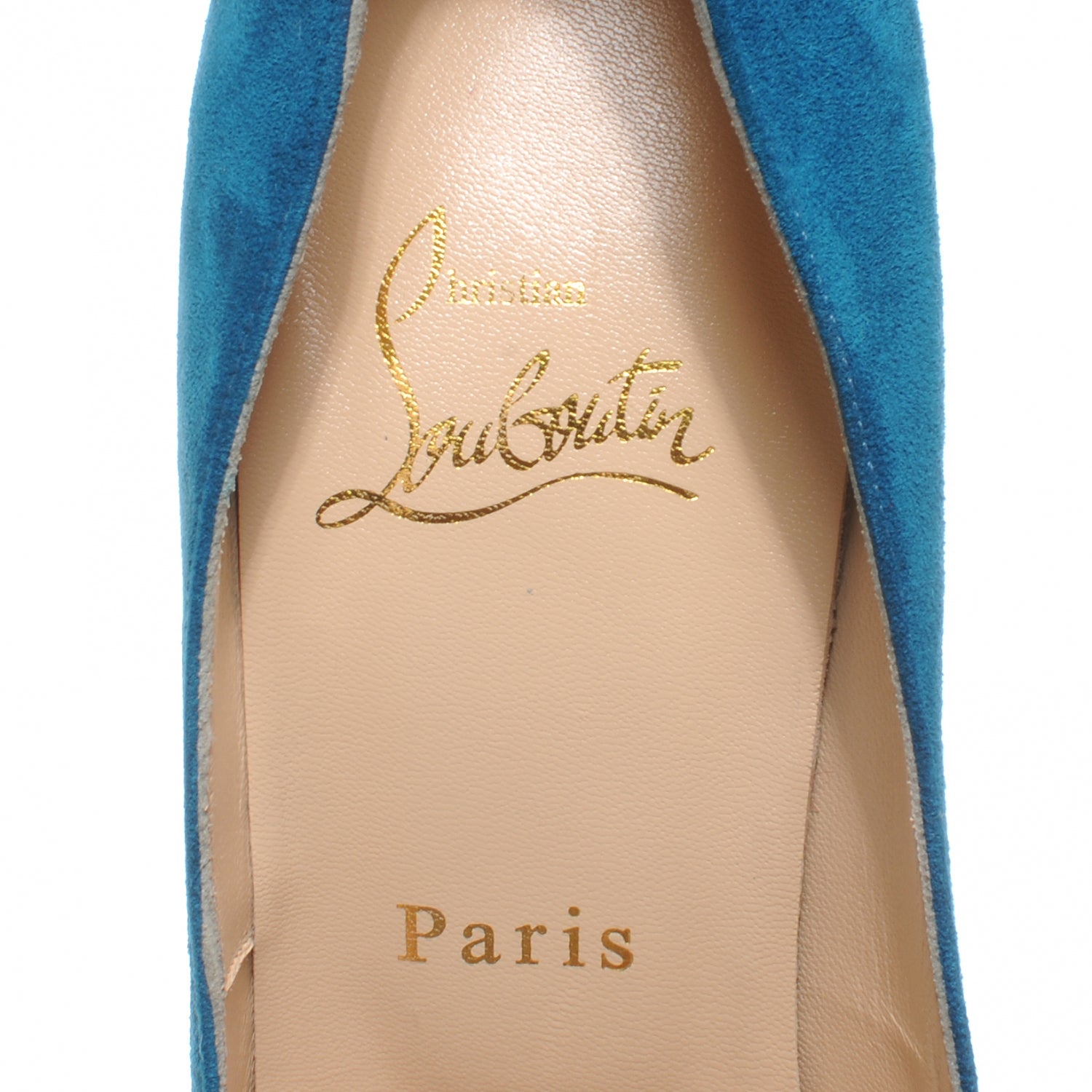 Christian Louboutin Suede Aborina 150 Pumps 37 Peacock 6 of 7