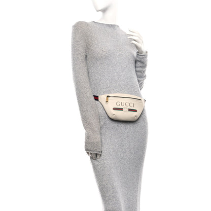Gucci Grained Calfskin Small Logo Belt Bag White 2 of 10