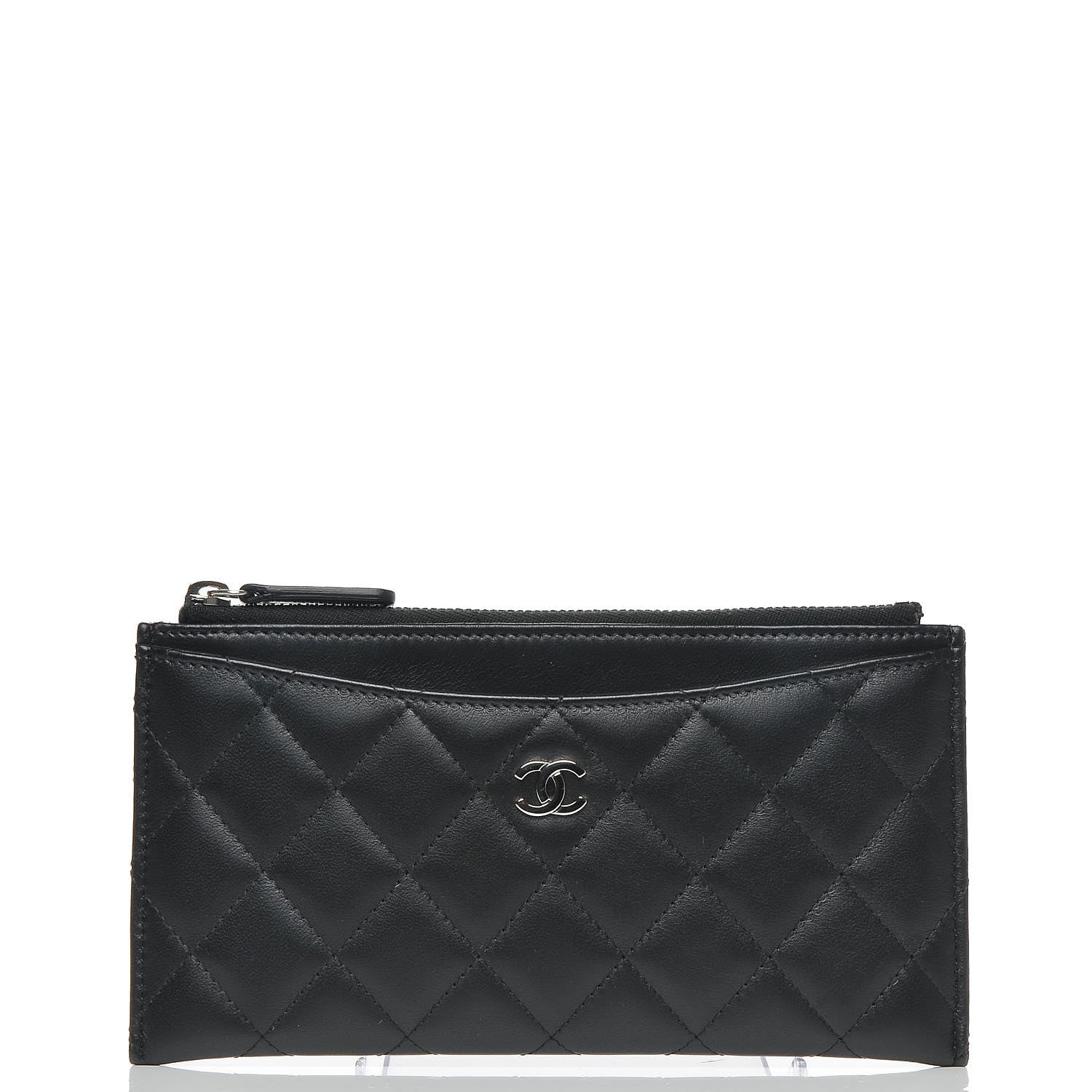 Chanel Lambskin Quilted Classic Zip Pouch Black 1 of 7