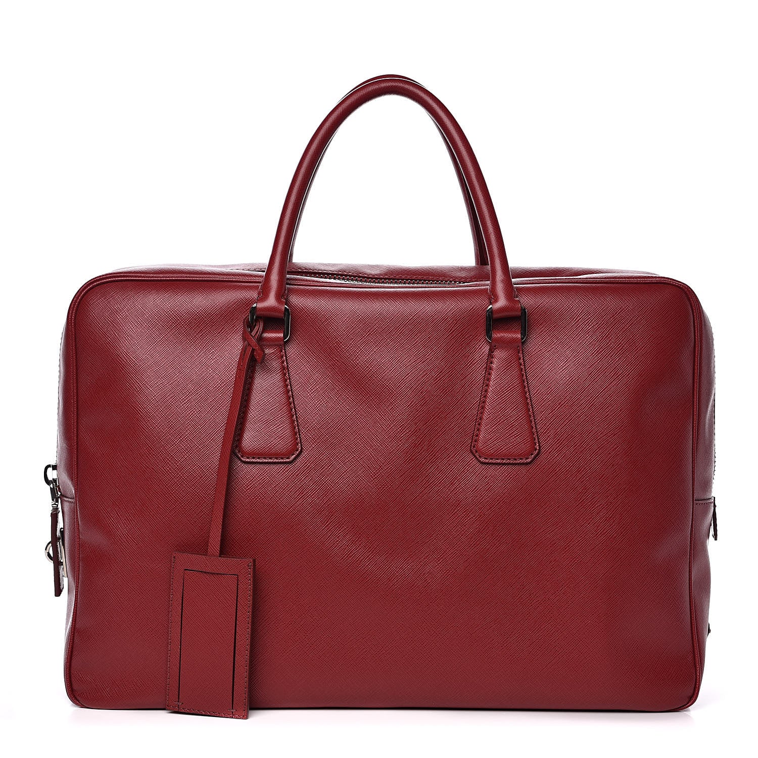 Prada Saffiano Travel Briefcase Rubino 1 of 10