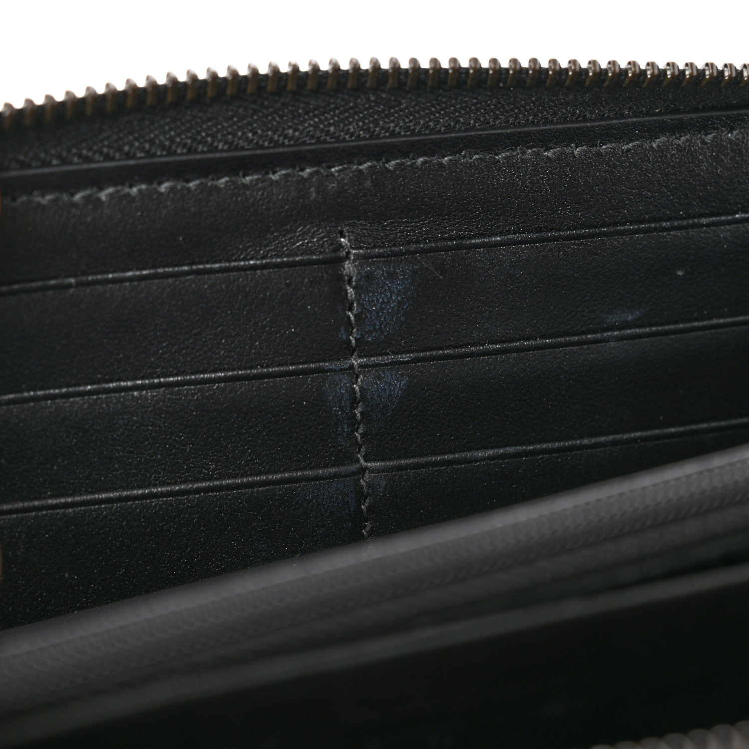 Gucci Calfskin Matelasse GG Marmont Zip Around Wallet Black 7 of 7