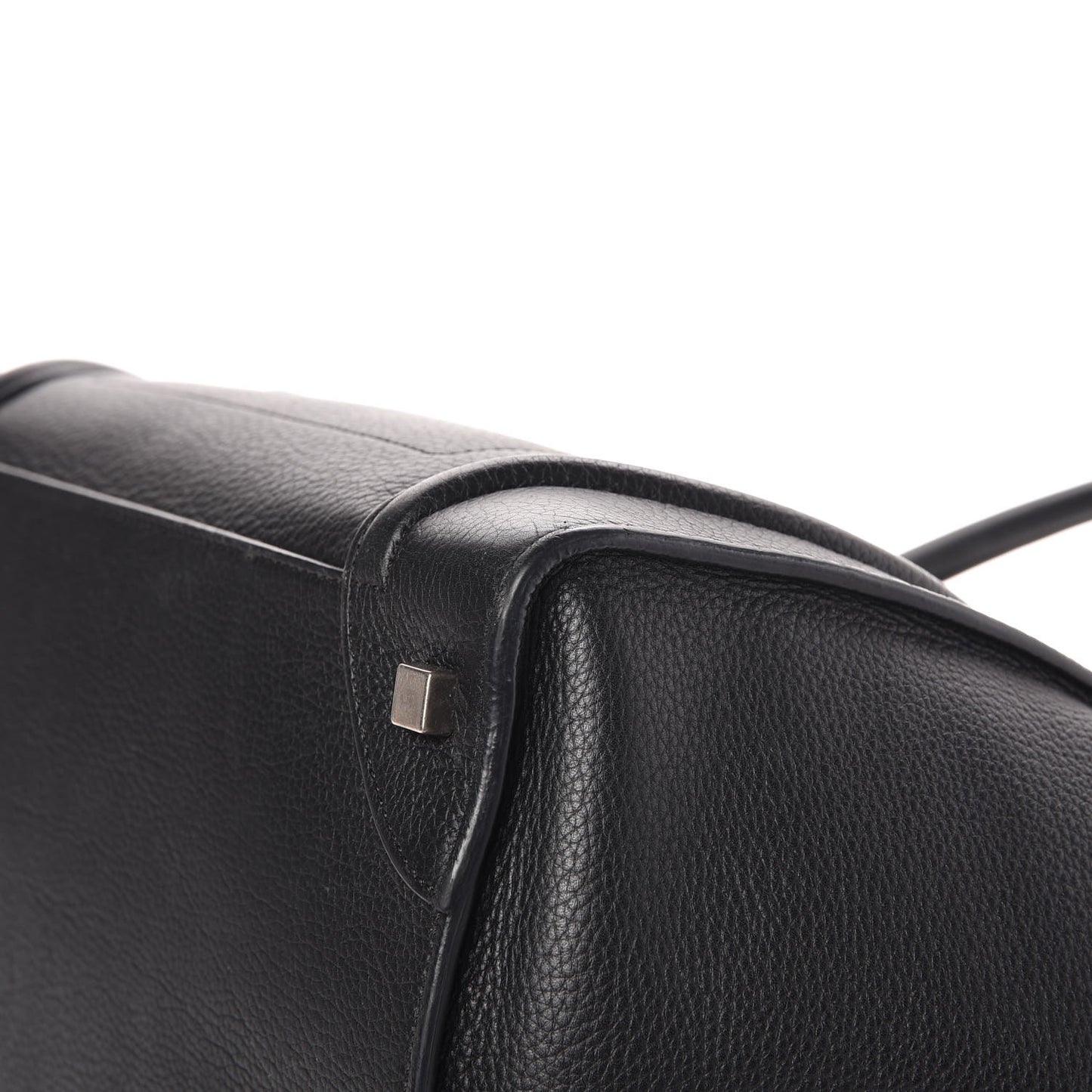 Drummed Calfskin Mini Luggage Black