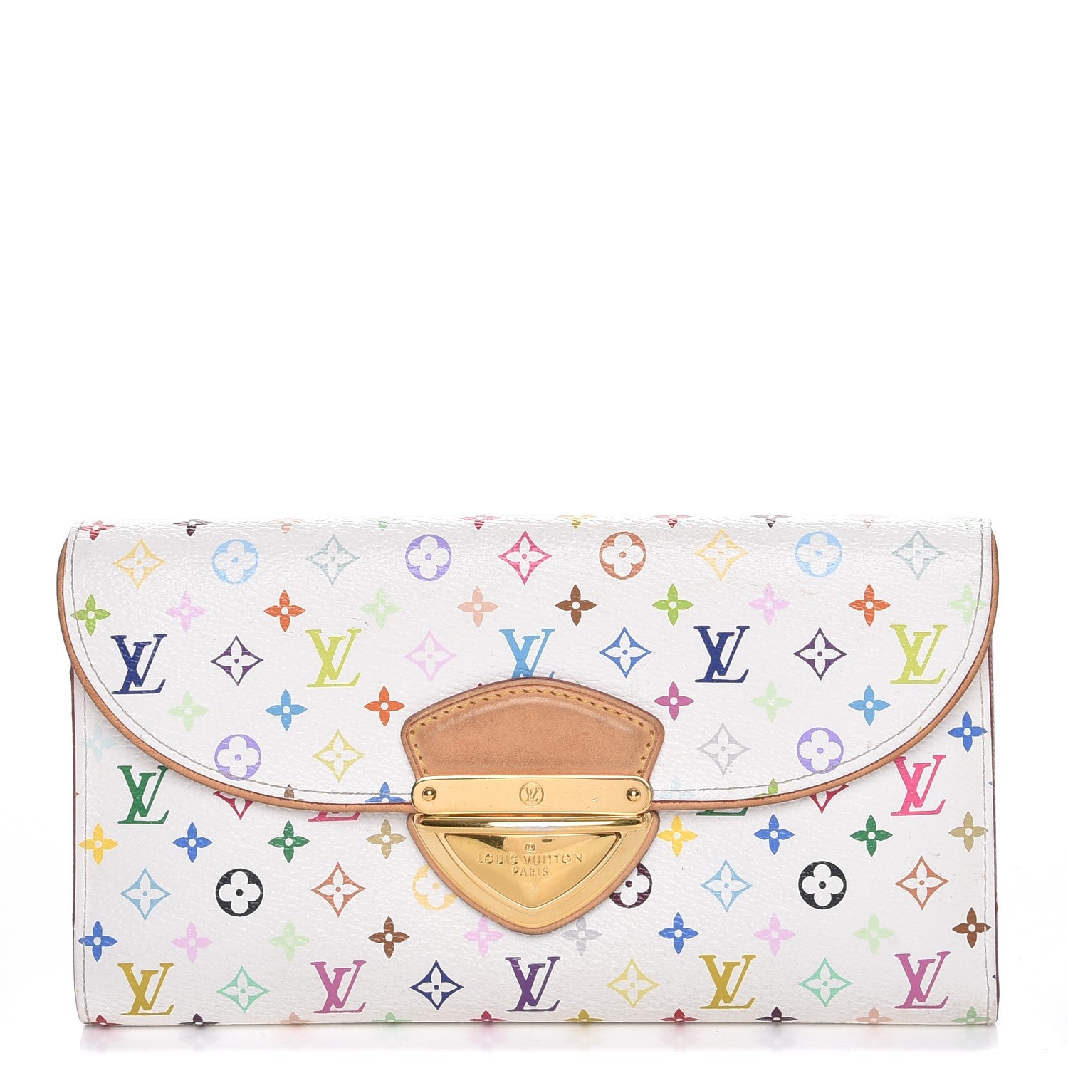 Louis Vuitton Monogram Multicolor Eugenie Wallet White Litchi 1 of 8