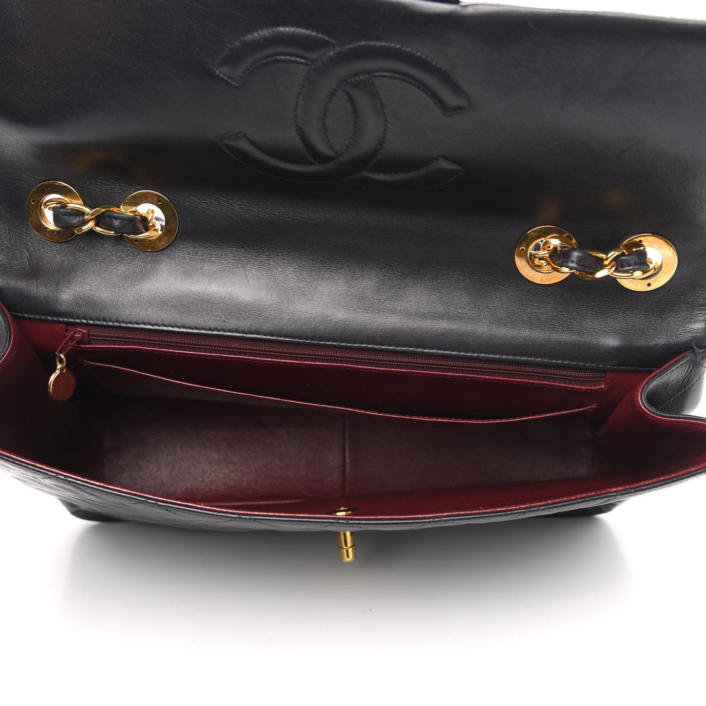 Lambskin Quilted XL Jumbo Single Flap Black