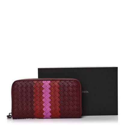 Bottega Veneta Nappa Intrecciato Zip Around Wallet Opera Pink 12 of 12
