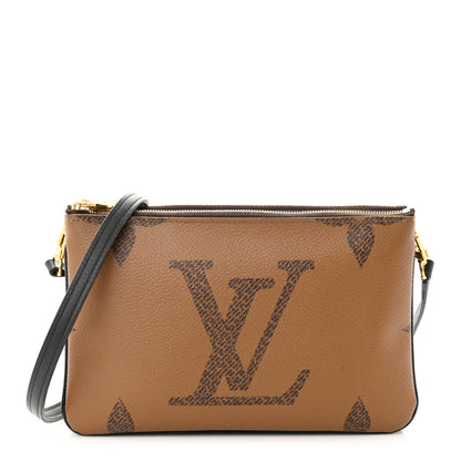 Louis Vuitton Reverse Monogram Giant Double Zip Pochette 1 of 12