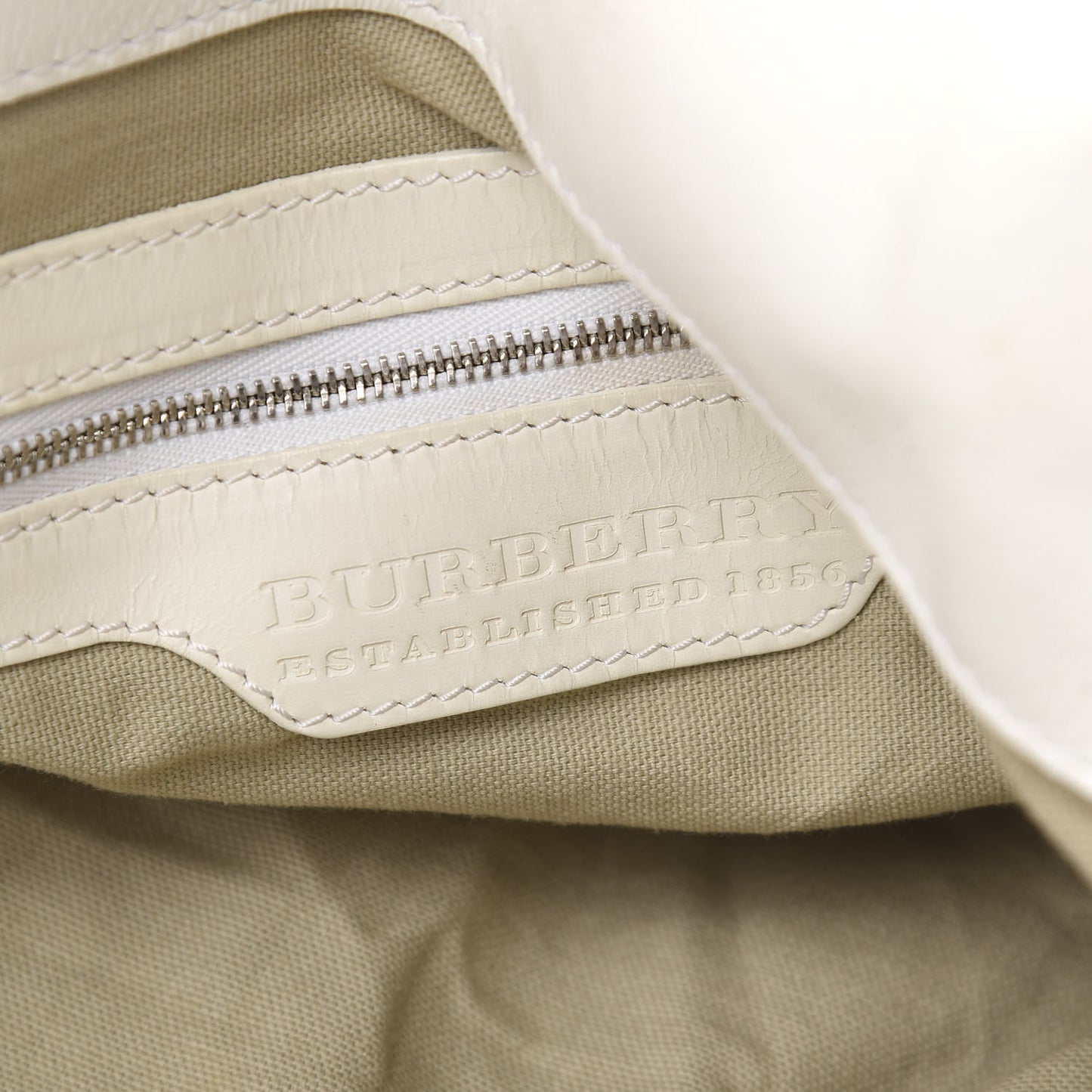 Canvas Mega Check Satchel White