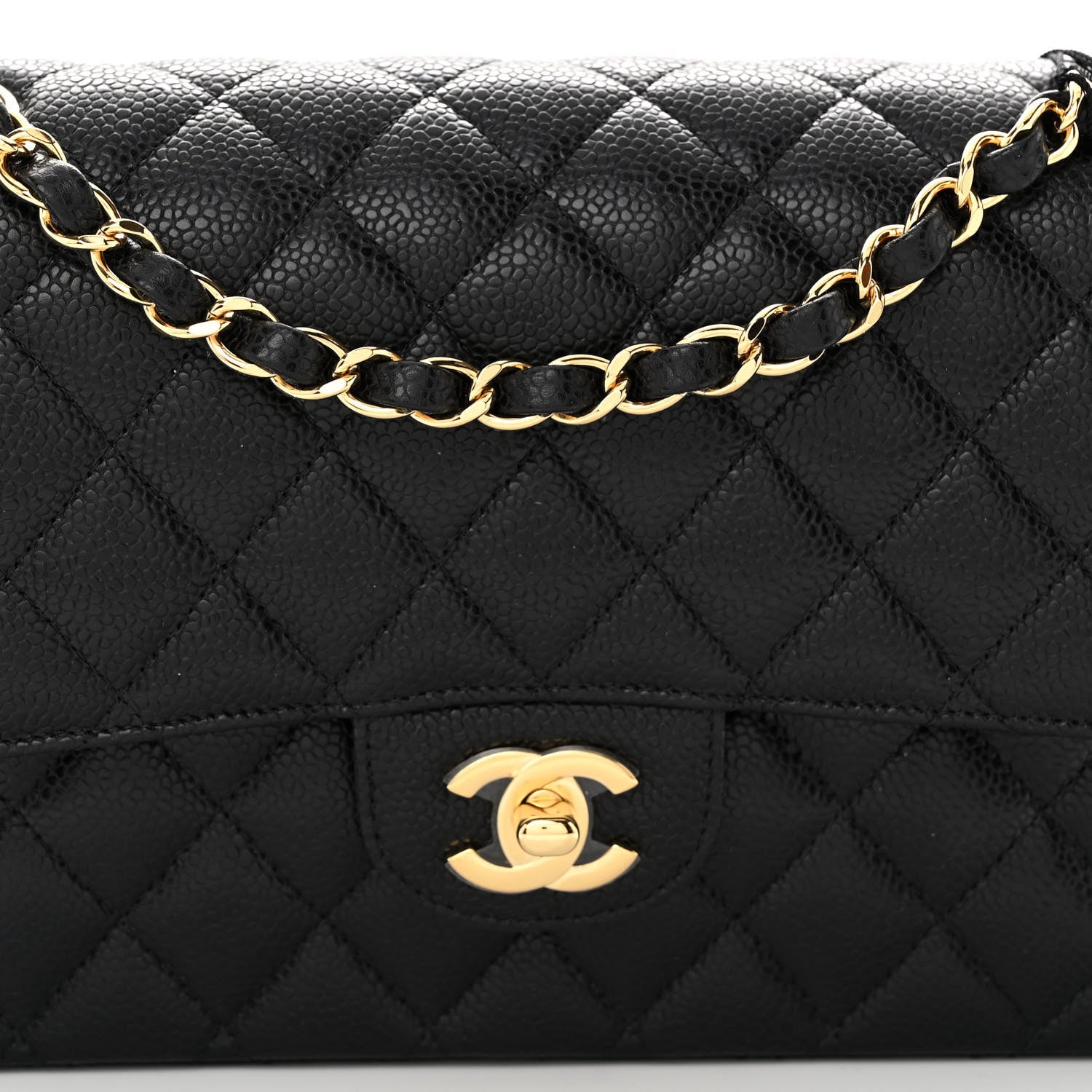 Chanel Caviar Quilted Medium Double Flap Black 8 of 10