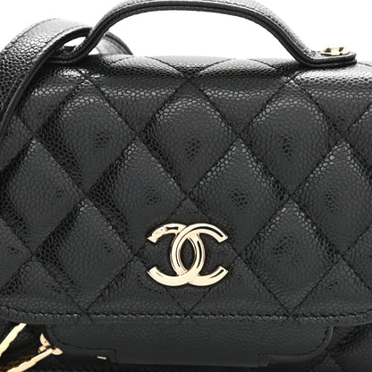 Chanel Caviar Quilted Business Affinity Clutch With Chain Black 9 of 12