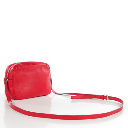Gucci Pebbled Calfskin Small Soho Disco Bag Tabasco Red 3 of 7