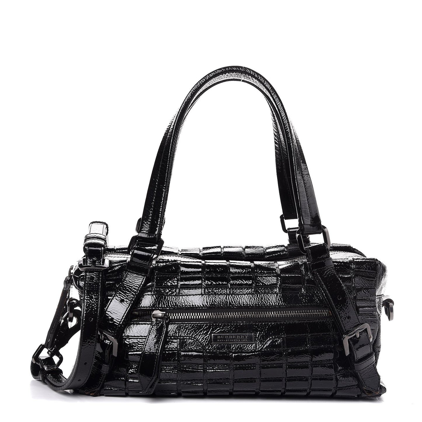 Patent Cartridge Pleat Tote Black