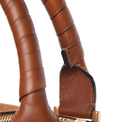 Chloe Suede Calfskin Braided Medium Marcie Satchel Caramel 11 of 17