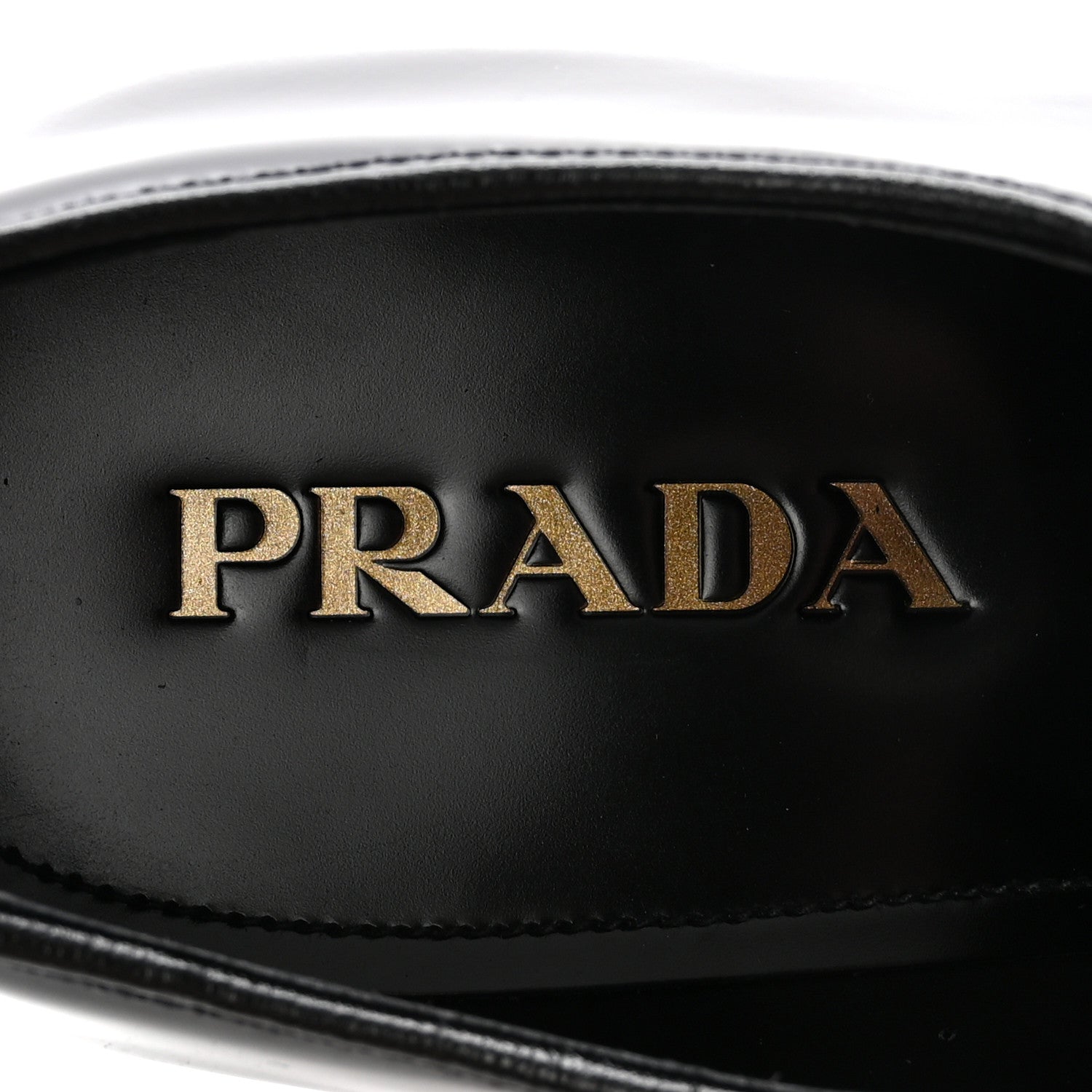 Prada Spazzolato Mens Derby Loafers 7.5 Black 8 of 9