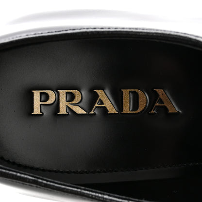 Prada Spazzolato Mens Derby Loafers 7.5 Black 8 of 9