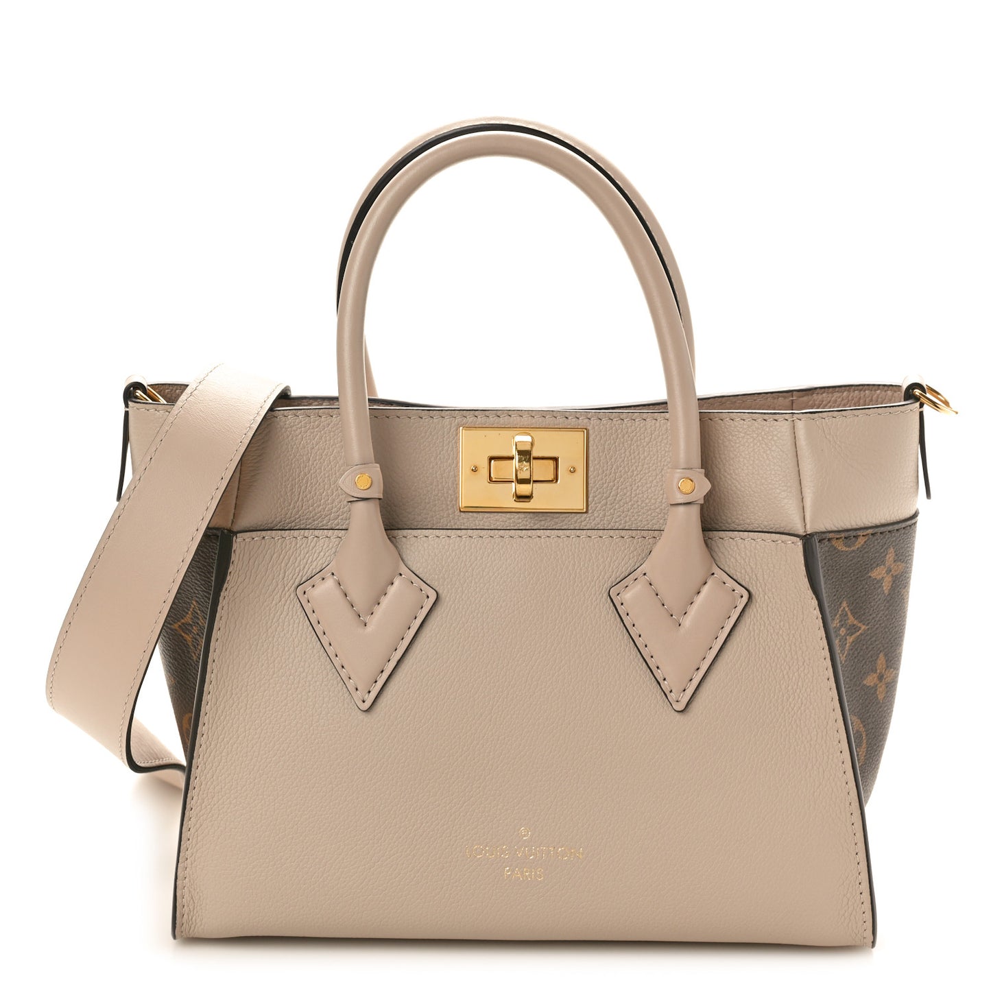 Calfskin Monogram On My Side PM Greige