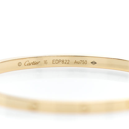 Cartier 18K Yellow Gold Small LOVE Bracelet 16 4 of 6