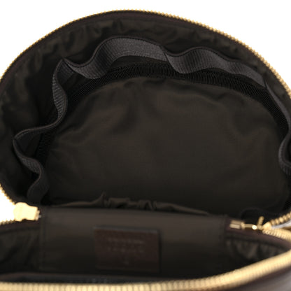 Gucci GG Supreme Monogram Textured Calfskin Web Ophidia Vanity Cosmetic Case Beige Ebony New Acero 5 of 10