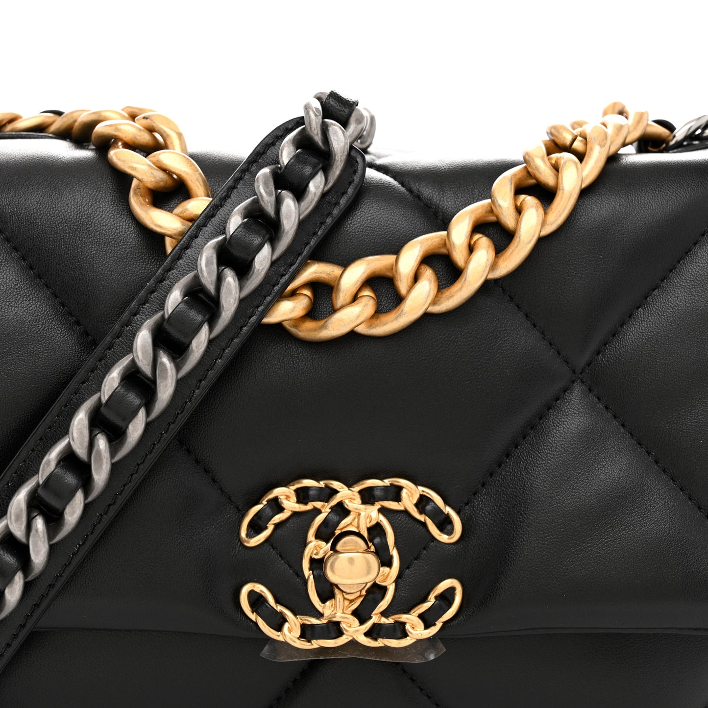 Lambskin Quilted Medium Chanel 19 Flap Black