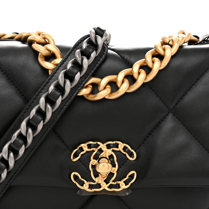 Chanel Lambskin Quilted Medium Chanel 19 Flap Black 8 of 10