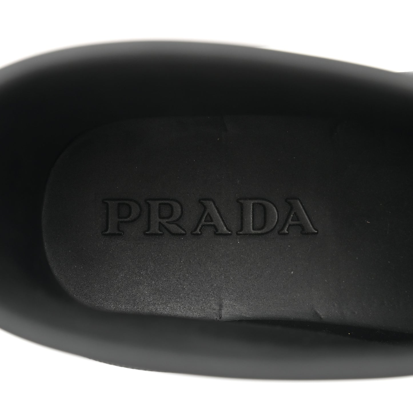 Soft Mellow Rubber Triangle Logo Embossed Womens 25mm Booties 41 Black
