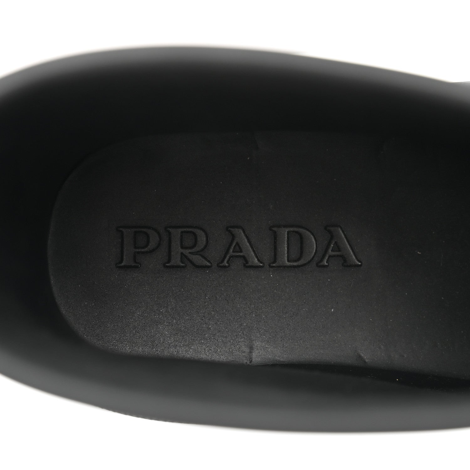 Prada Soft Mellow Rubber Triangle Logo Embossed Womens 25mm Booties 41 Black 7 of 12