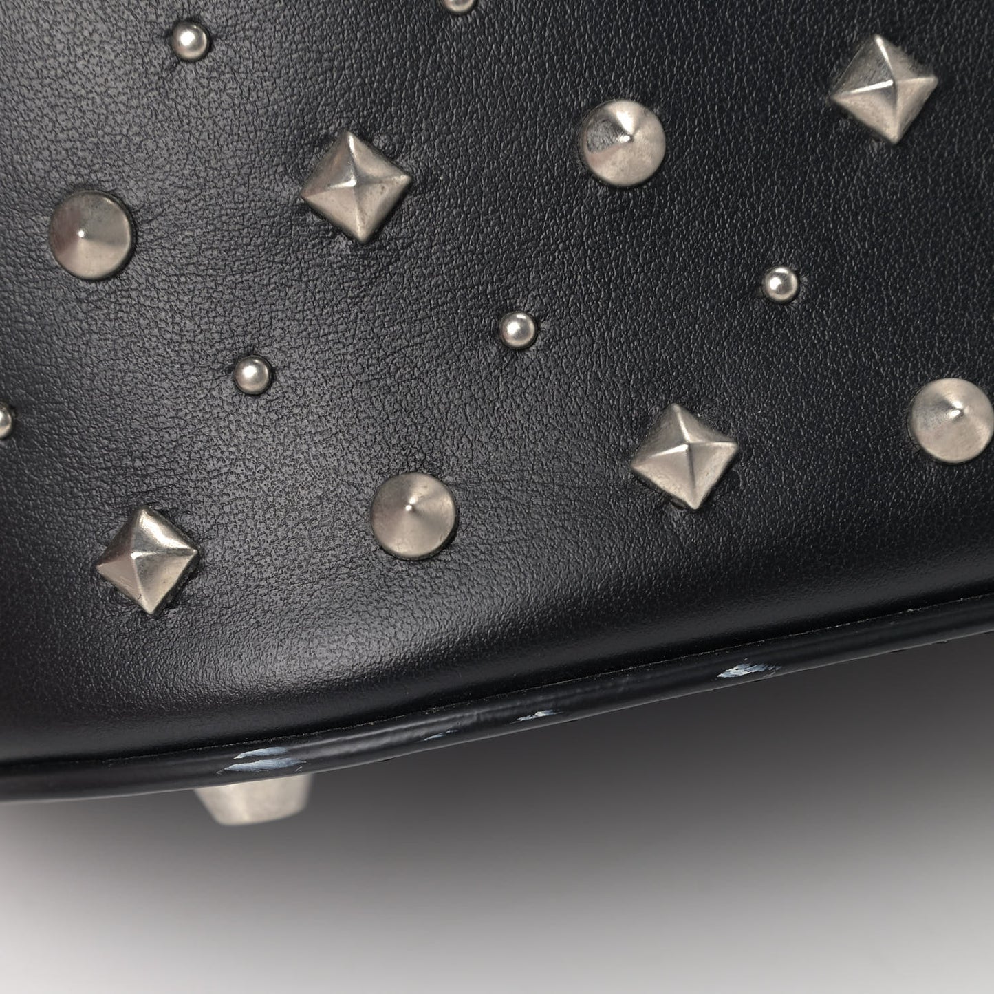 Calfskin Studded Crossbody Bag Black