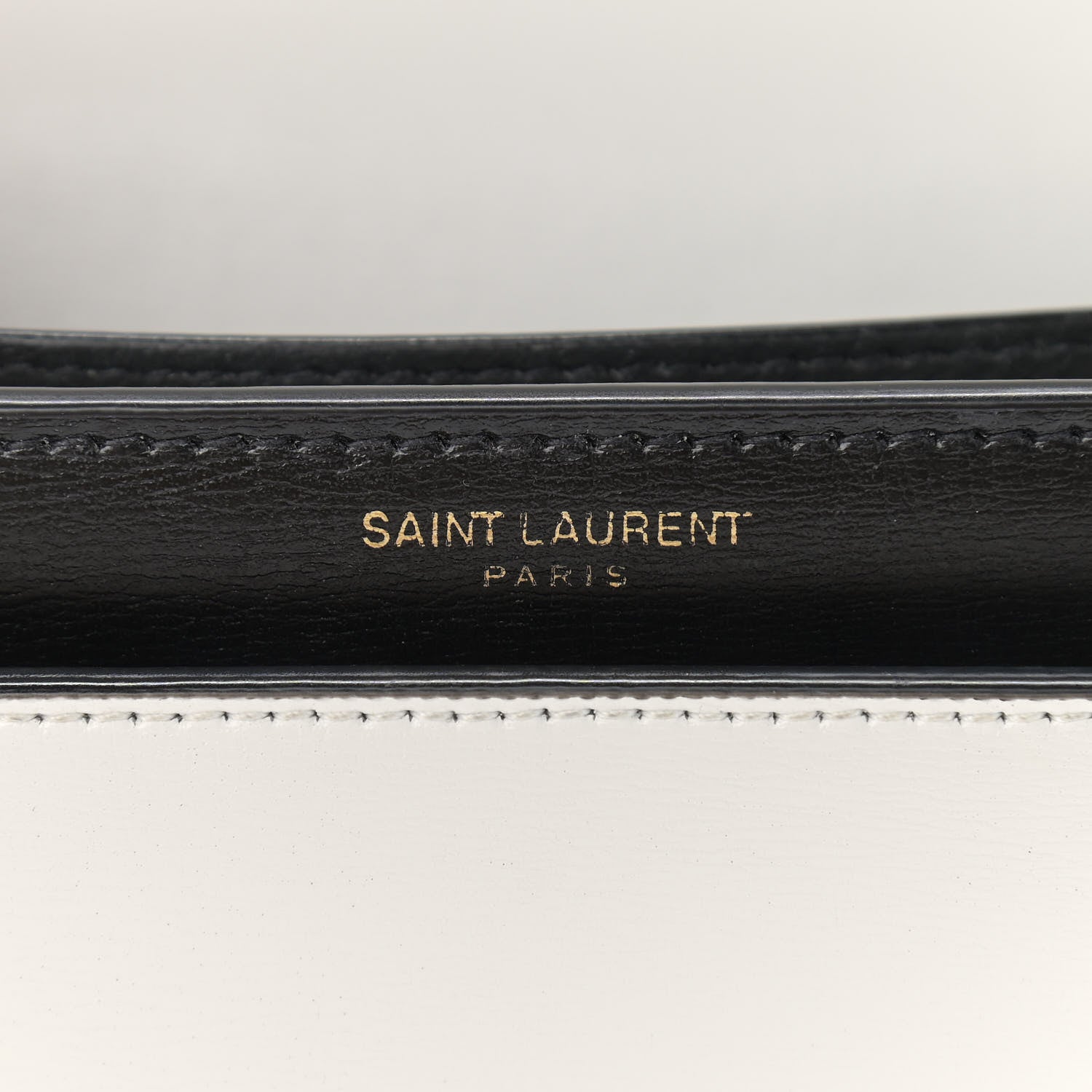 Saint Laurent Calfskin Bi-Color Medium Monogram Sunset Black Pearl White 7 of 10