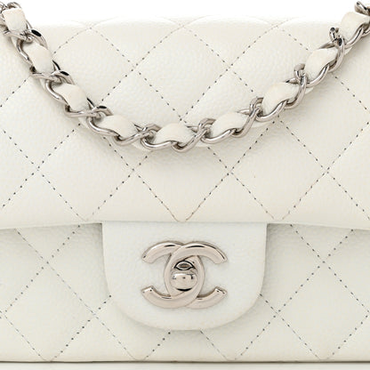 Chanel Caviar Quilted Mini Rectangular Flap White 8 of 12