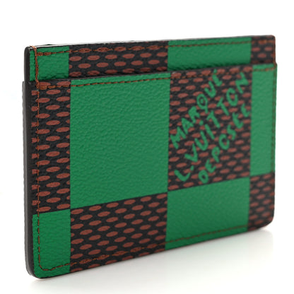 Louis Vuitton Damier Pop Porte Cartes Simple Card Holder Green 3 of 8