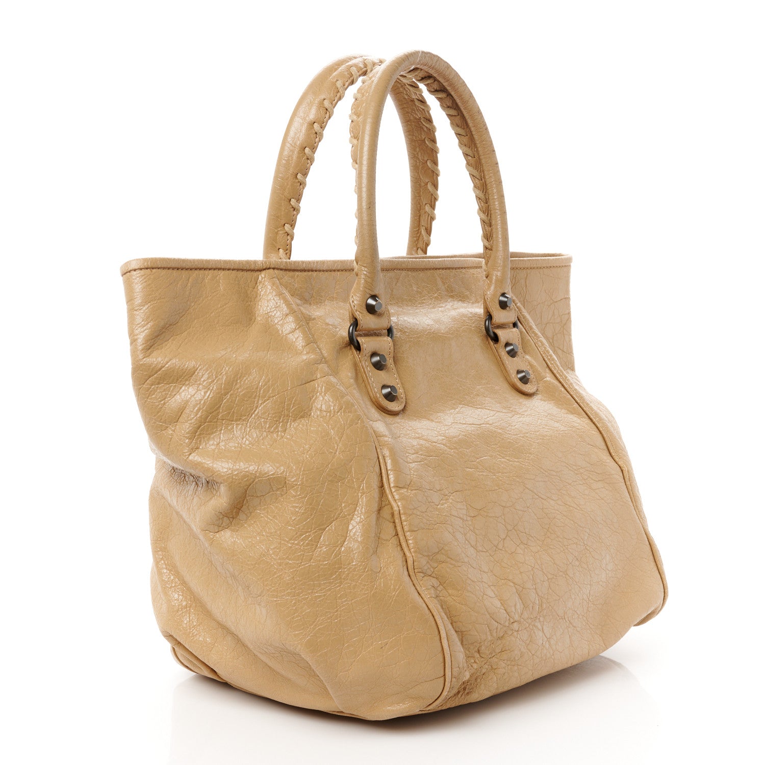 Balenciaga Agneau Classic Hardware S Sunday Tote Beige 4 of 12