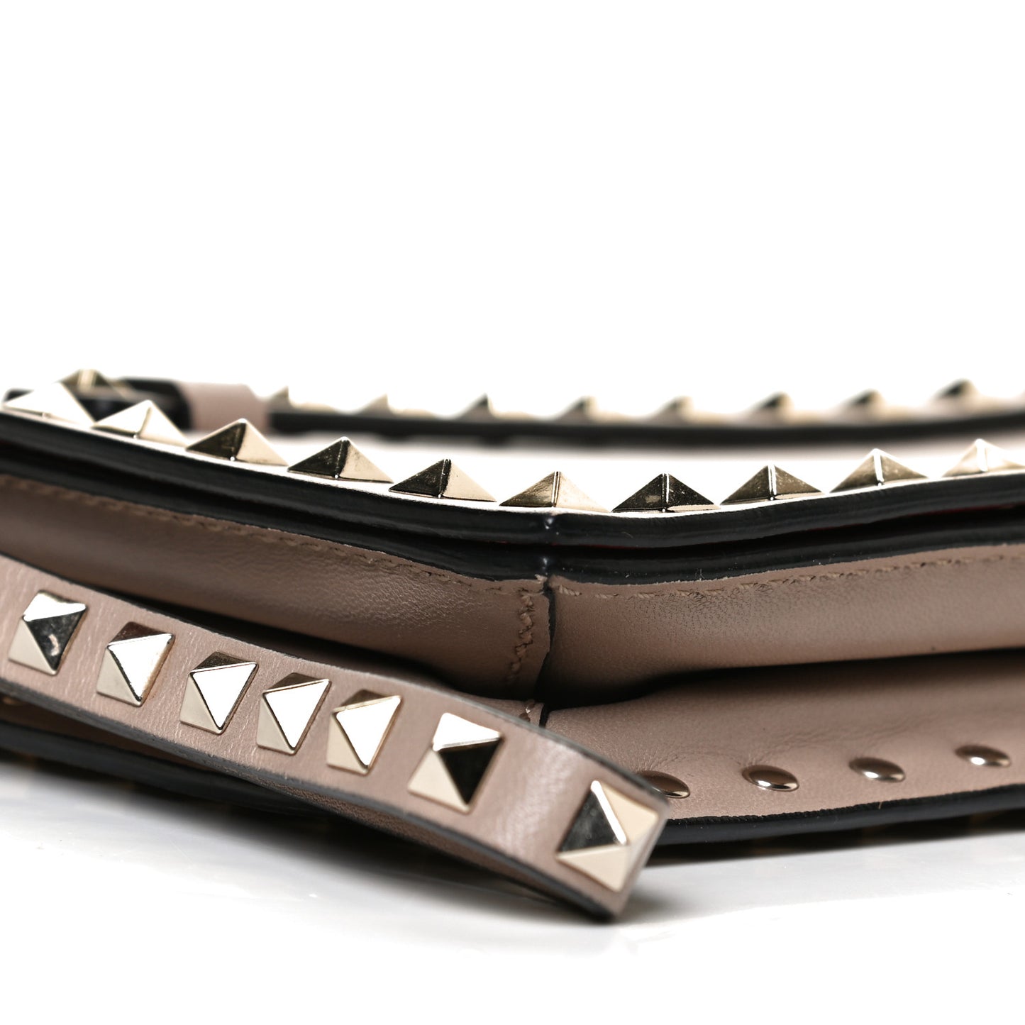 Nappa Rockstud Wristlet Clutch Poudre