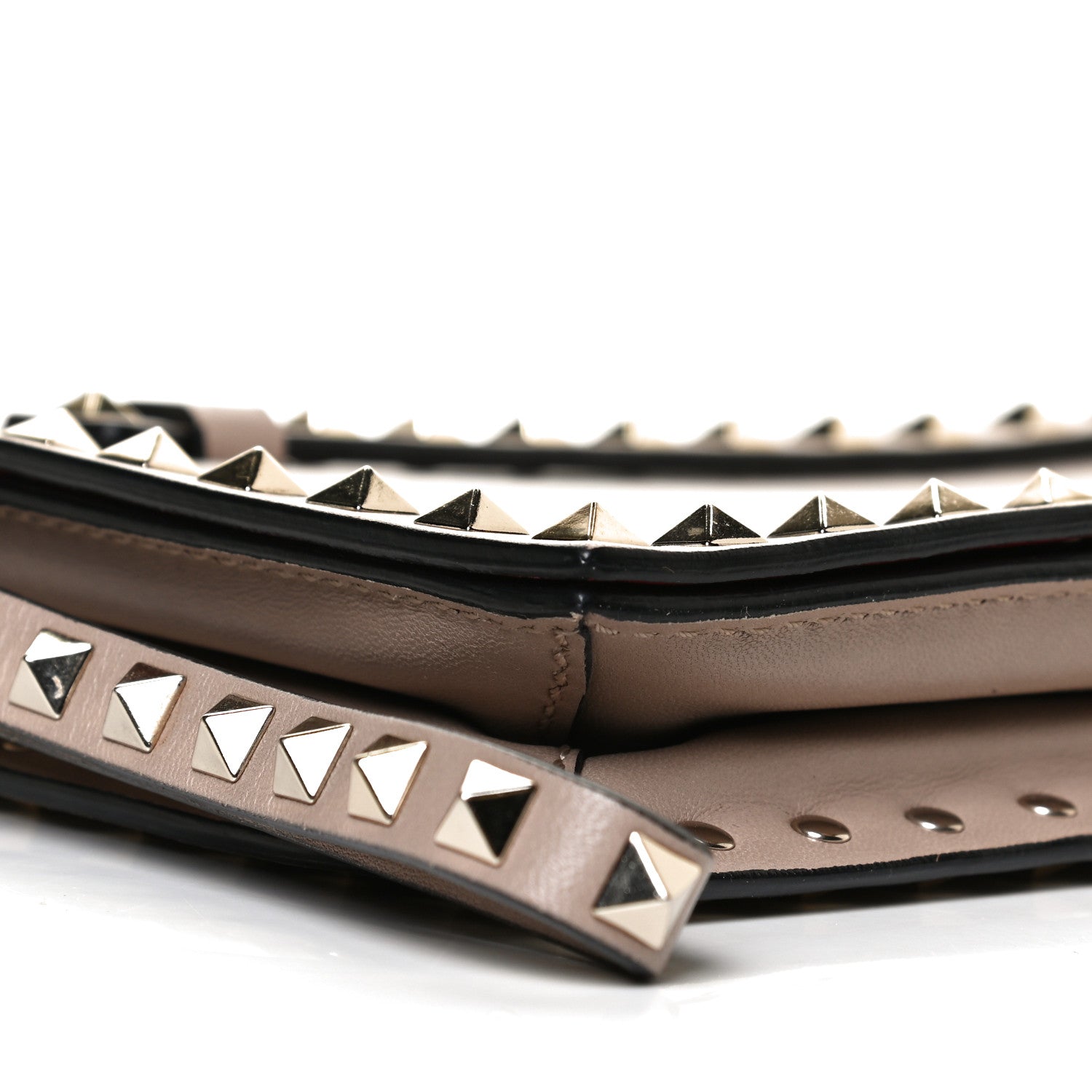 Valentino Garavani Nappa Rockstud Wristlet Clutch Poudre 8 of 10