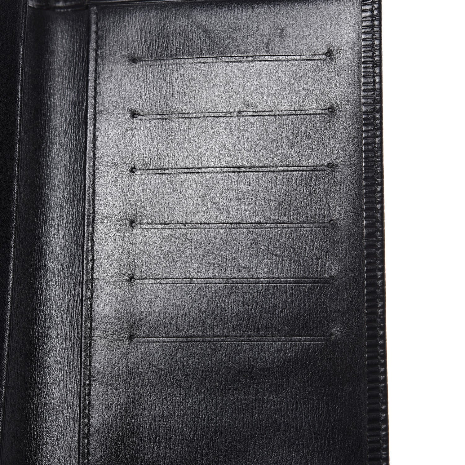 Louis Vuitton Epi Checkbook Organizer Wallet Black 9 of 10