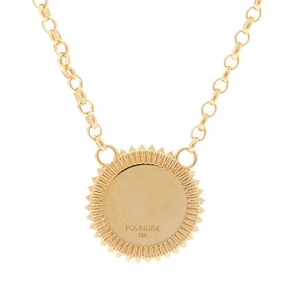 Foundrae 18K Yellow Gold Diamond Internal Compass Stationary Necklace 5 of 5