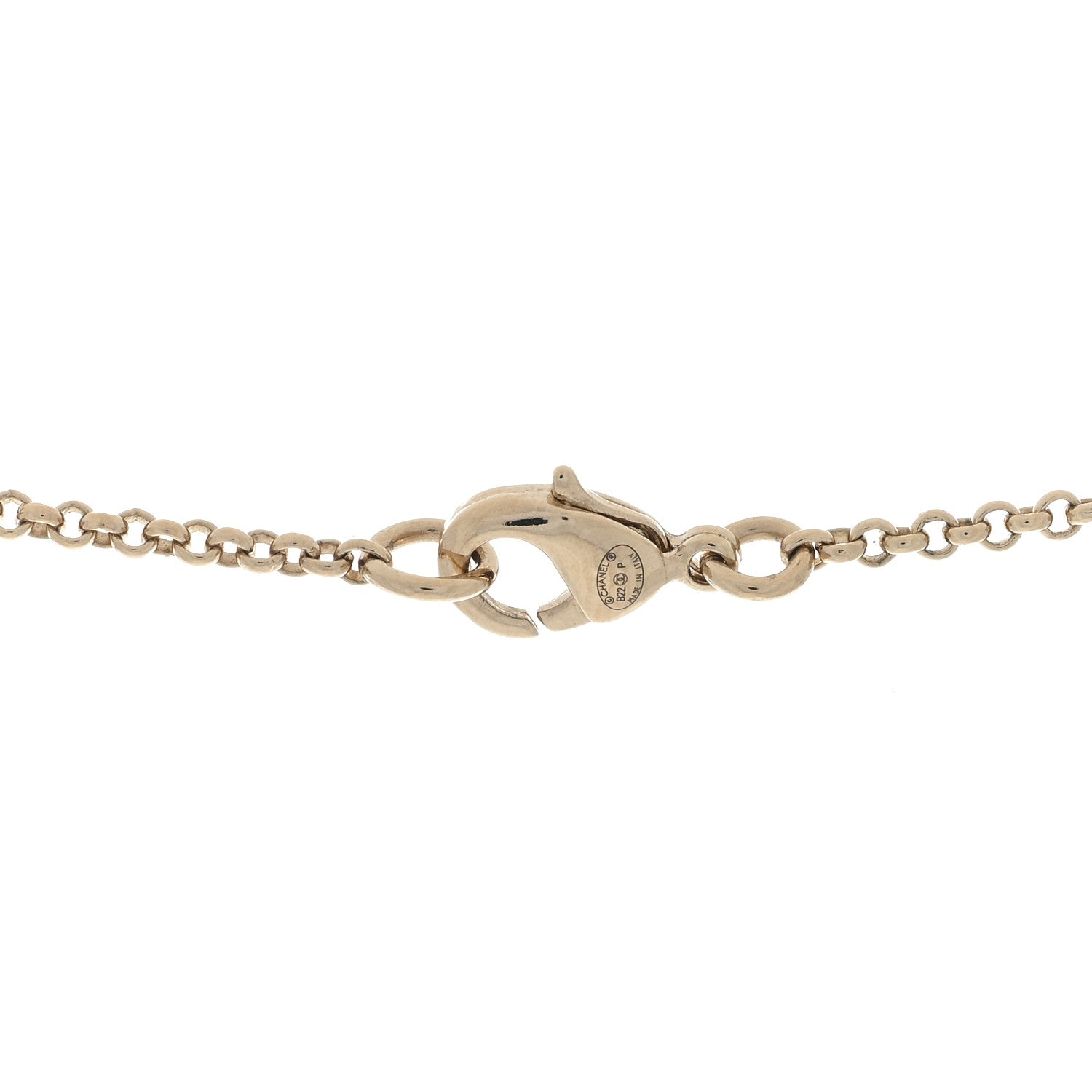 Chanel Metal CC Heart Coco Pendant Necklace Gold 3 of 3