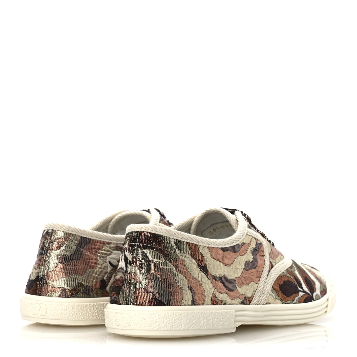 Metallic Jacquard Apres L'hiver Womens Bay By Bay Sneakers 38.5 Ivory