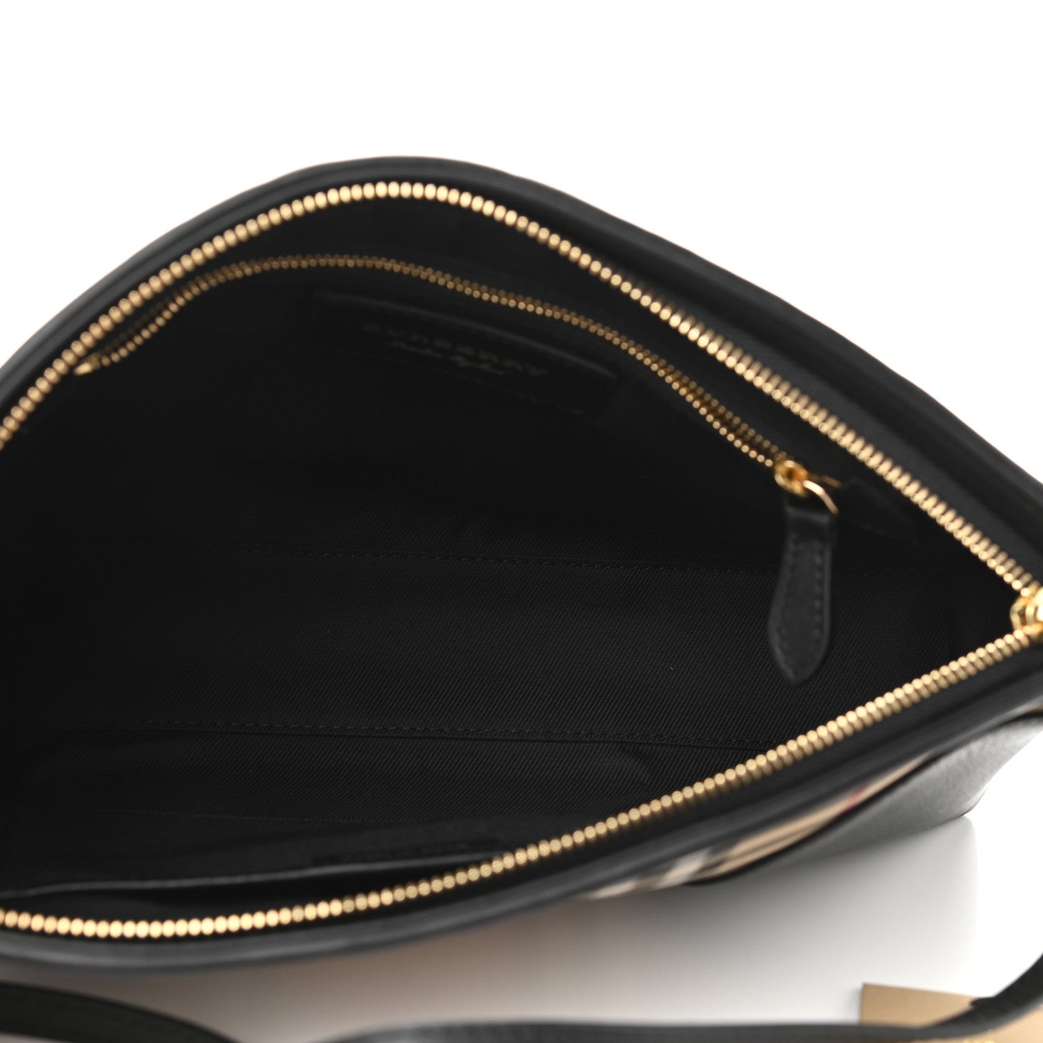 Burberry Horseferry Check Small Chichester Crossbody Clutch Bag Black 1 of 10