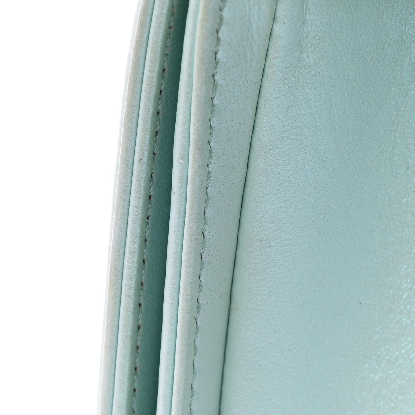 Iridescent Lambskin Chevron Quilted Medium Boy Flap Turquoise