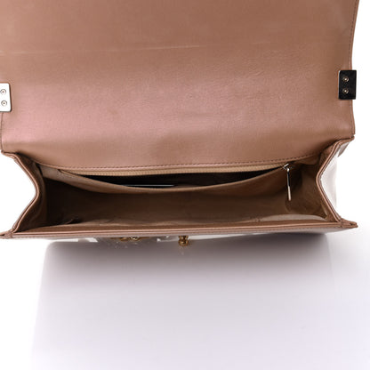 Chanel Glazed Calfskin Quilted New Medium Boy Flap Beige 4 of 5